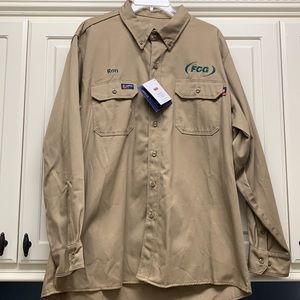 Lapco FR long sleeve button down khaki XL